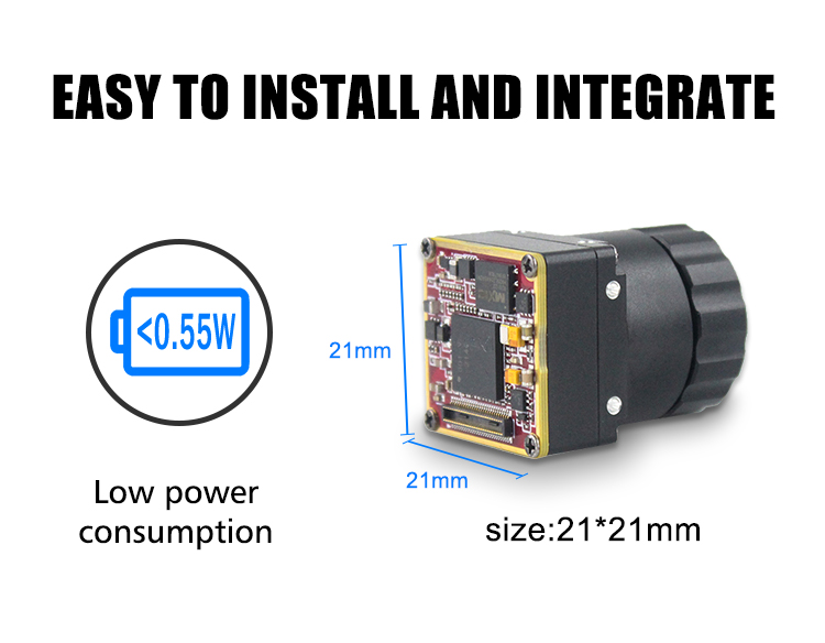 size of Mini 384 Uncooled LWIR thermal Camera Module